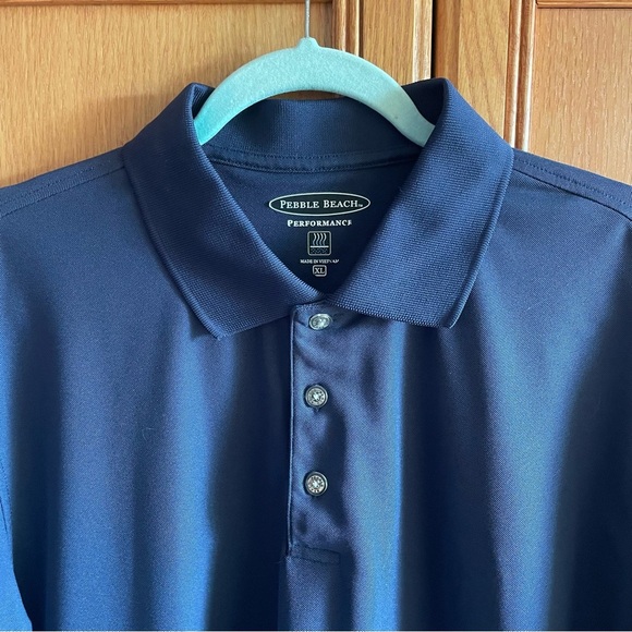 Pebble Beach Performance Men's Blue Polo Shirt size XL - Picture 4 of 7